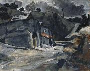 Paul Cezanne Paysage provencal, or Rochers a L'Estaque, or Masures sous la neige France oil painting artist